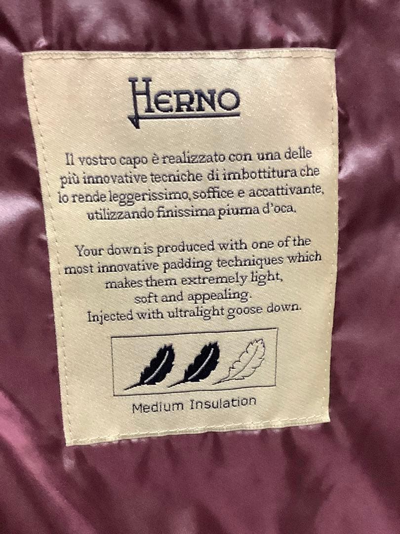 HERNO ヘルノ　レディスダウンベスト　ロング丈　フード付き　サイズ42