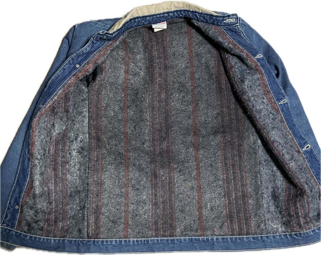 ポインター　襟コーデュロイ 裏地 ブランケット　デニム カバーオール　USA製