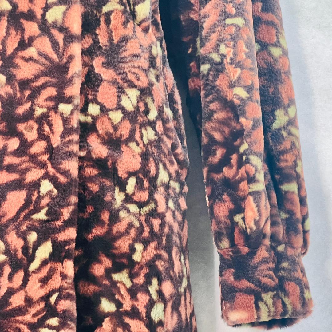 【SAGAMINK】ファーコート シェアードミンク 花柄　総柄 Ｆ 着丈93