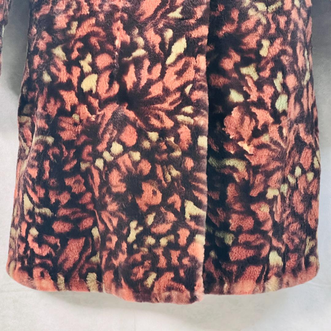 【SAGAMINK】ファーコート シェアードミンク 花柄　総柄 Ｆ 着丈93