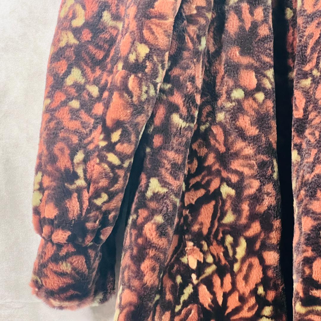 【SAGAMINK】ファーコート シェアードミンク 花柄　総柄 Ｆ 着丈93