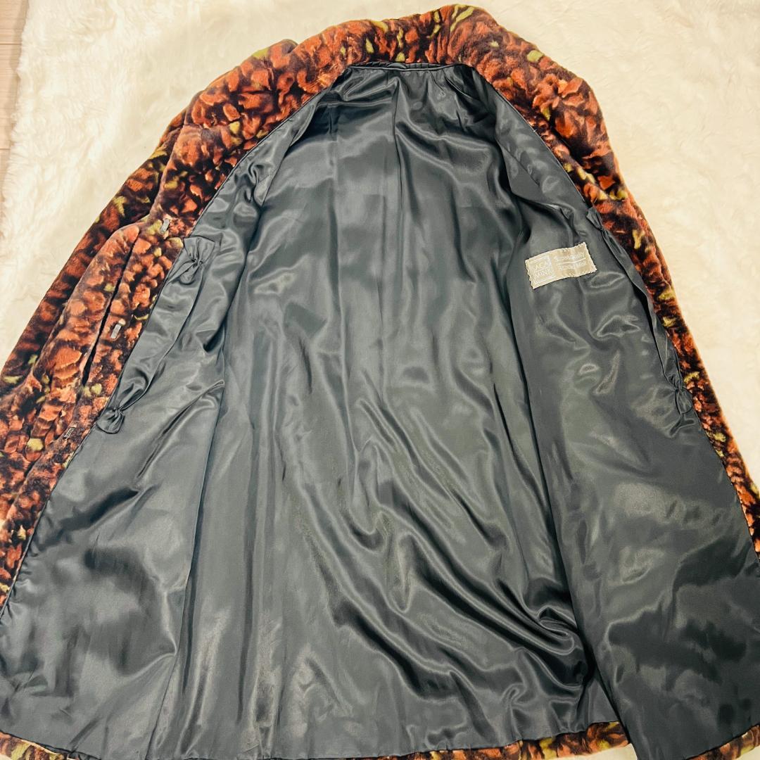 【SAGAMINK】ファーコート シェアードミンク 花柄　総柄 Ｆ 着丈93