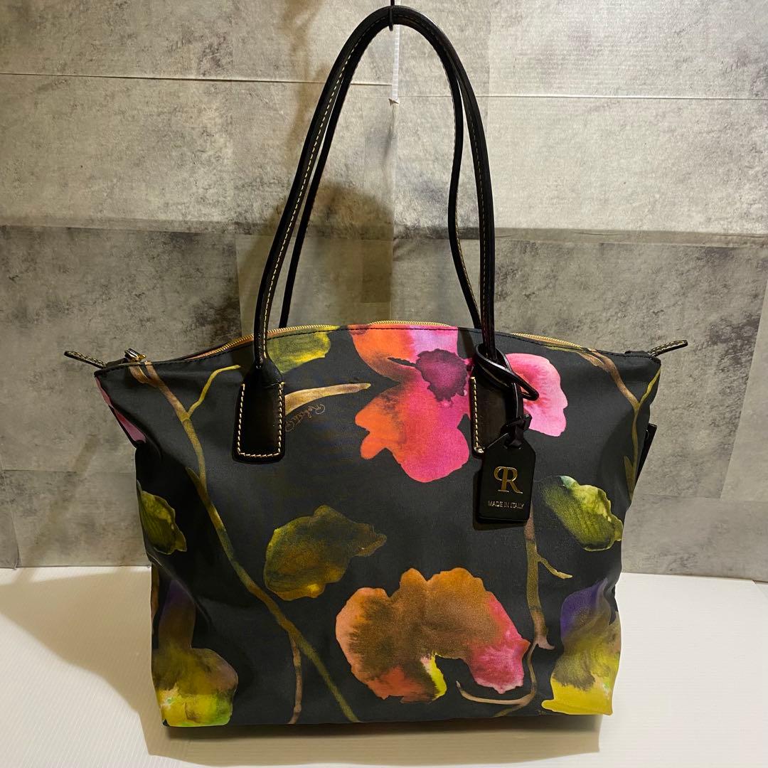 【極美品】ROBERTA PIERI FLOWER LARGE TOTE BAG