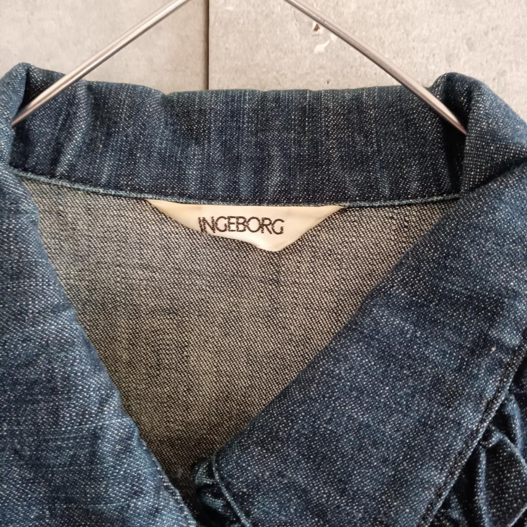 INGEBORG インゲボルグ フリル デニムジャケット　 日本製 X3781
