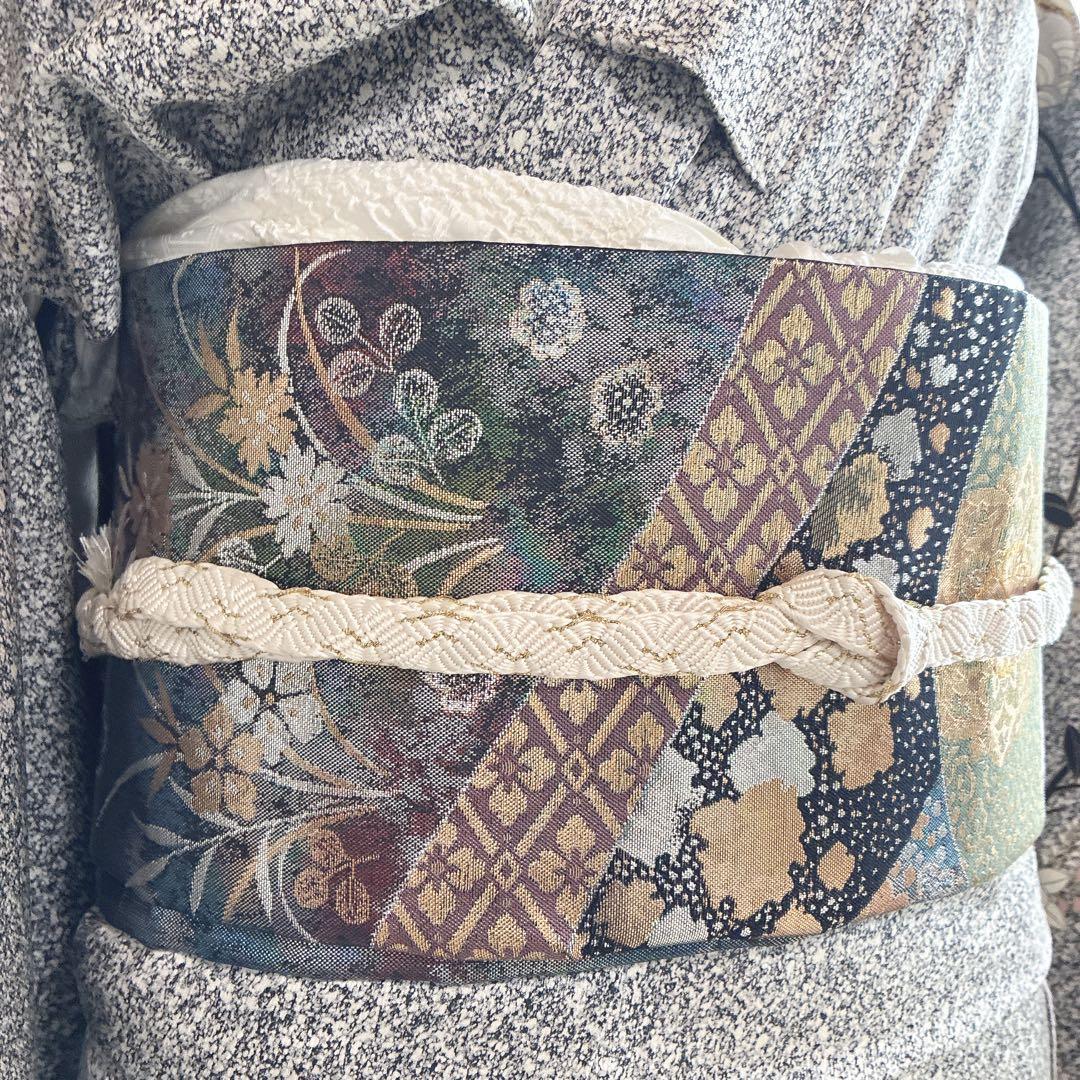 訪問着　フルセット　着物　たたき染　正絹　トールサイズ　黒　凛と優雅　J7