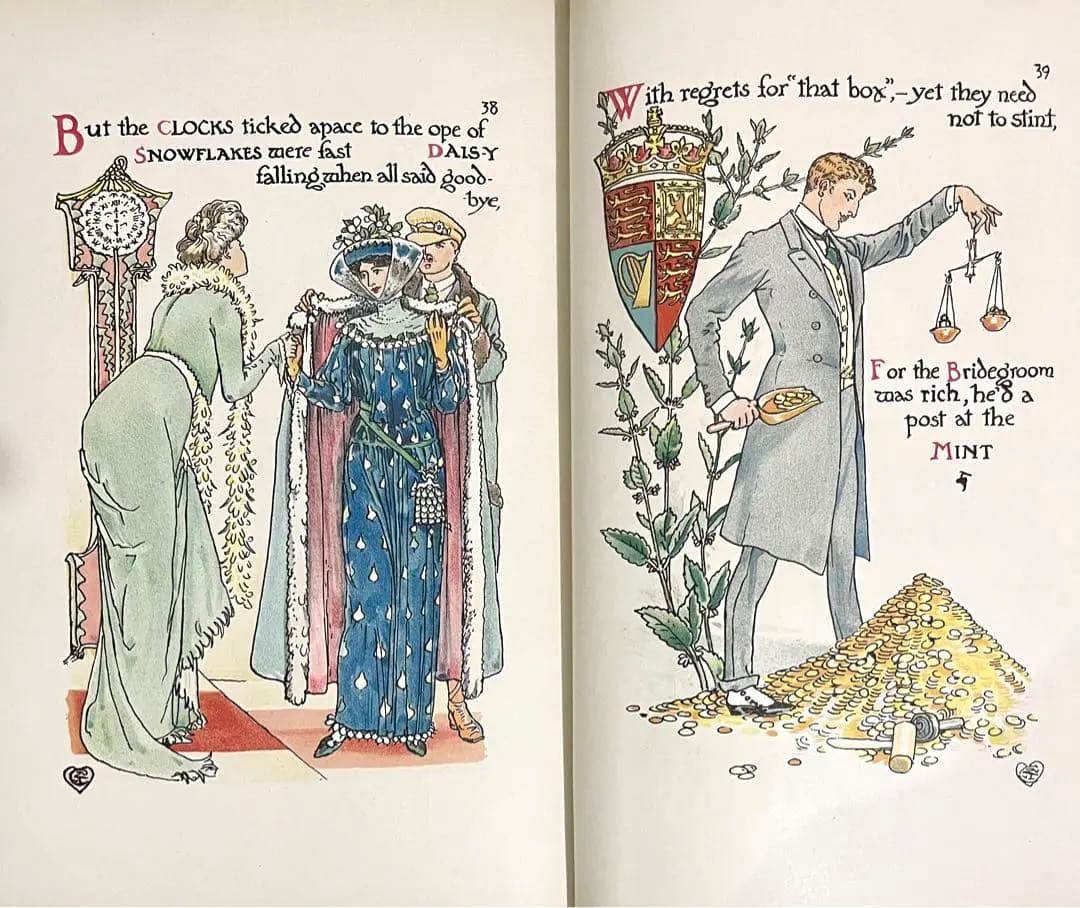 No.218レア 超希少 アンティーク 古書 洋書 絵本 ウォルター・クレイン