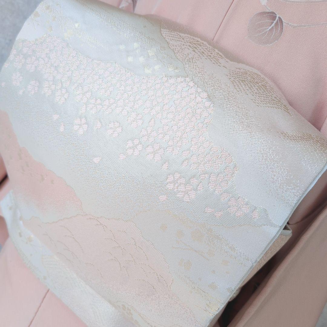 訪問着　フルセット　着物　正絹　童　ピンク　友禅　落款　祝い事　B1