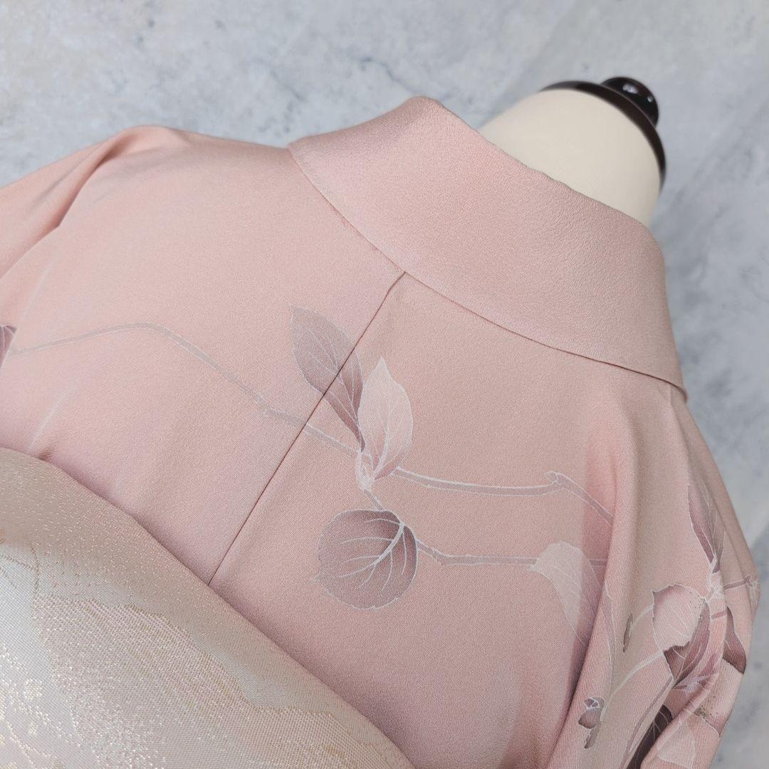 訪問着　フルセット　着物　正絹　童　ピンク　友禅　落款　祝い事　B1