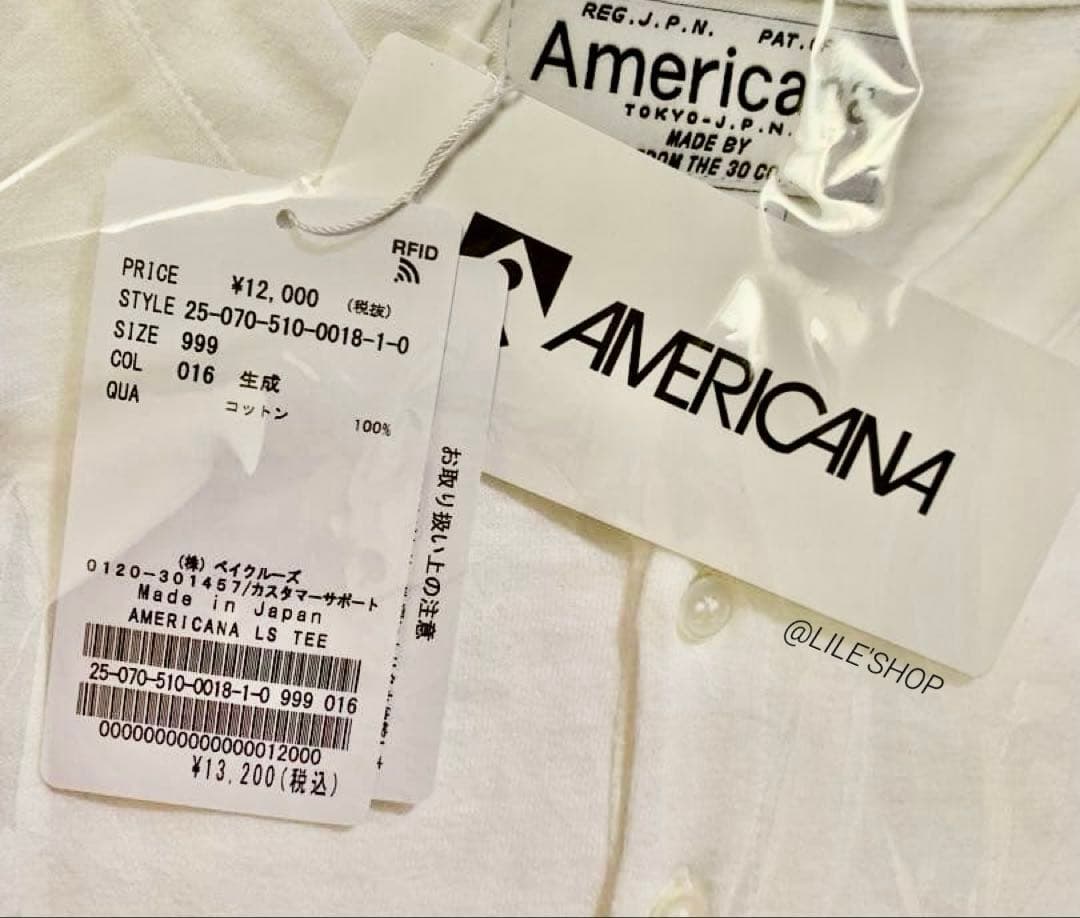 Deuxieme Classe　Americana　LONGSLEEVE TEE