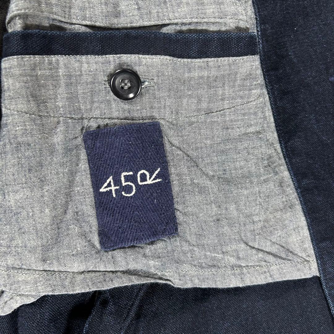 45R 908デニムステンカラーコート　L インディゴ