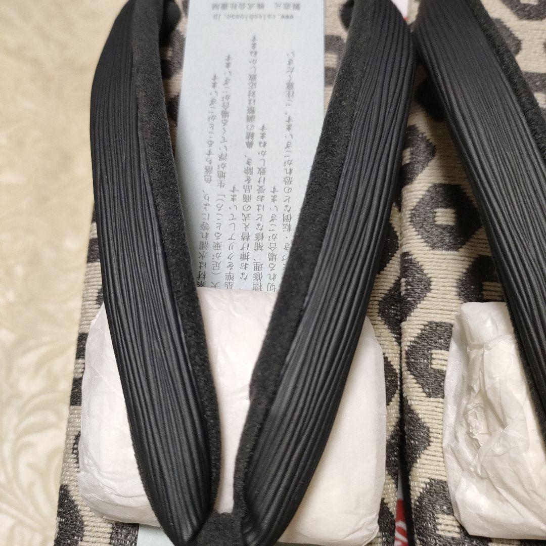 鼻緒黒 菱屋謹製　カレンブロッソ オクタゴン35 CAFE ZORI（Ｌサイズ）