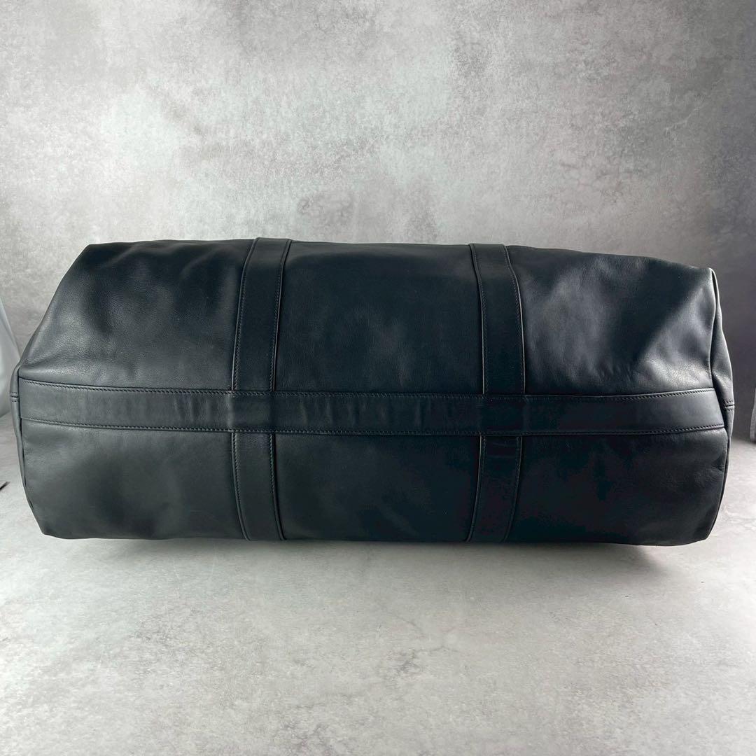 【美品】オールドコーチ ボストンバッグ レザー ブラック 大容量 旅行