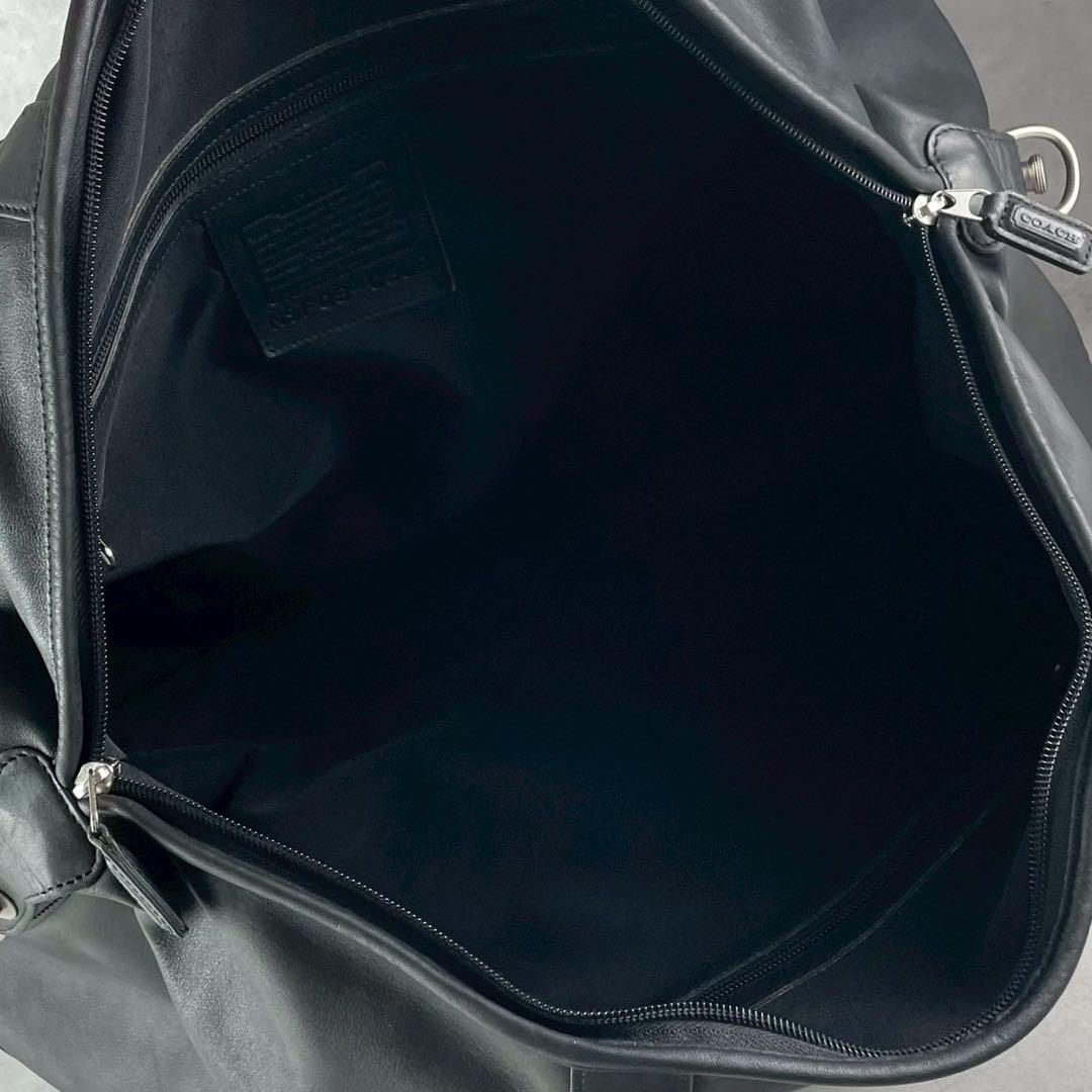 【美品】オールドコーチ ボストンバッグ レザー ブラック 大容量 旅行