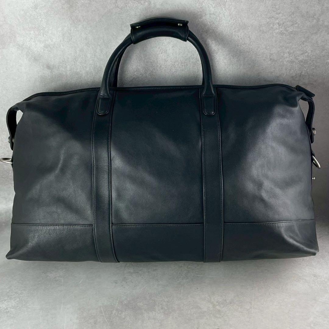 【美品】オールドコーチ ボストンバッグ レザー ブラック 大容量 旅行