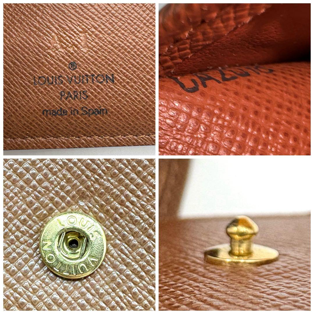 【美品 カード4枚】ルイヴィトン ポルトフォイユマルコ モノグラム 折り財布