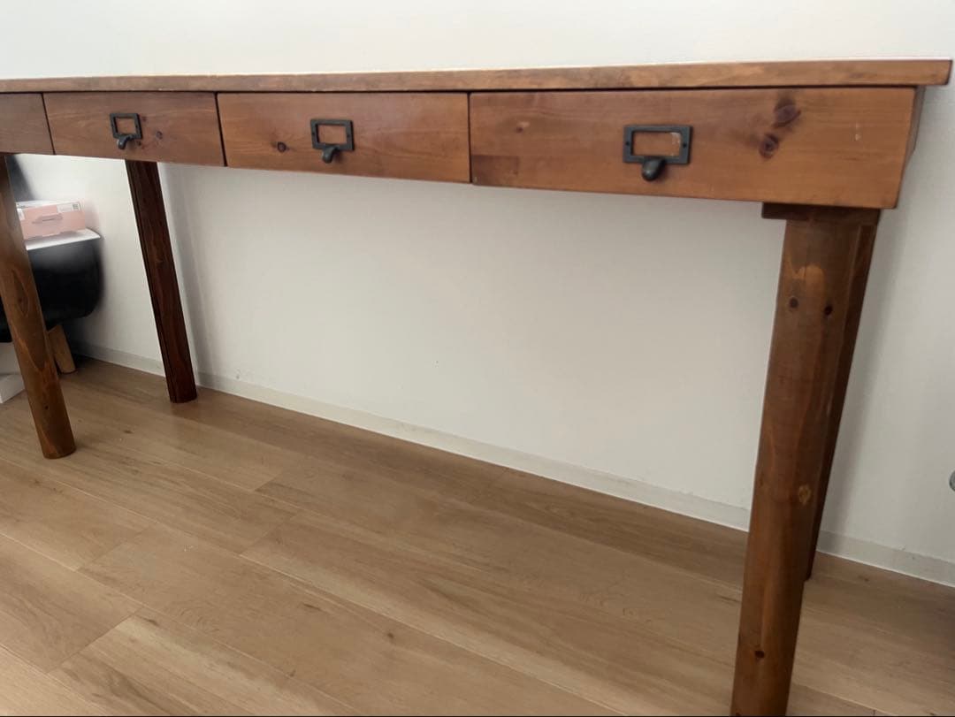 木製コンソールテーブル 3引き出し