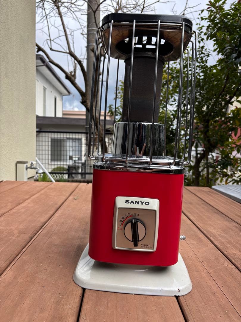 SANYO ガスストーブ レッド