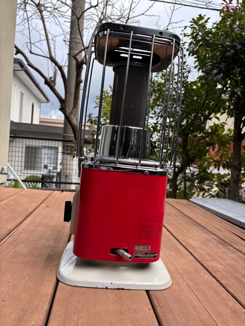 SANYO ガスストーブ レッド