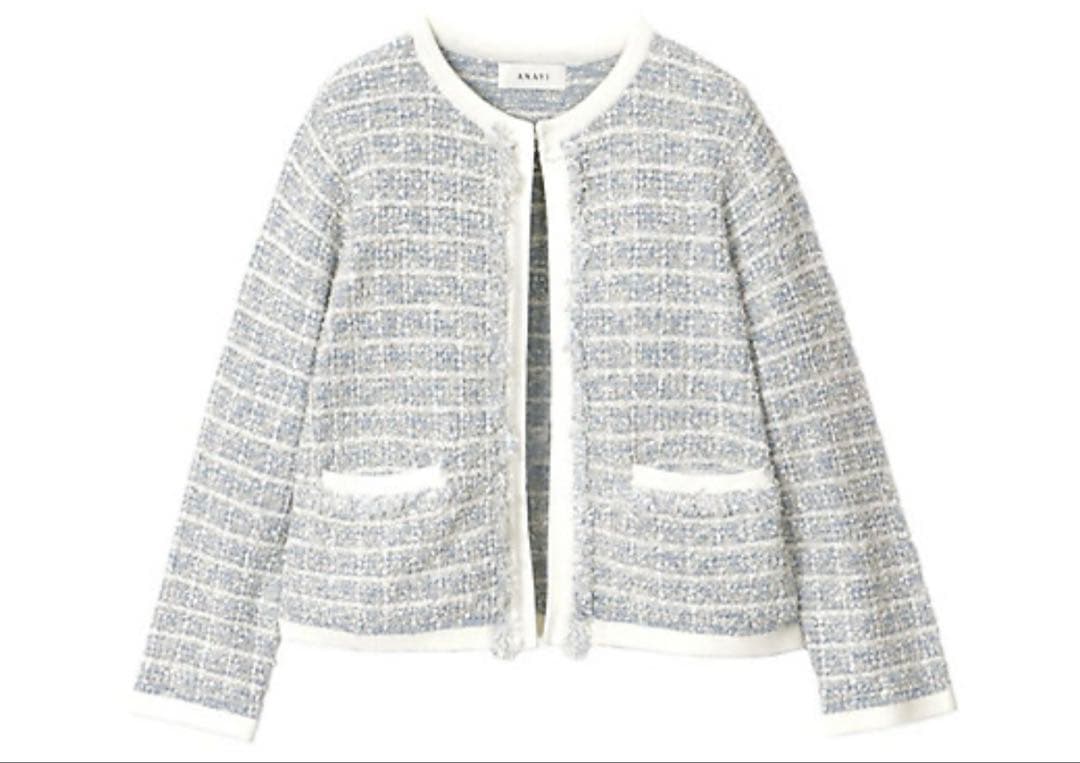 ANAYI ミックスヤーンニットカーディガン　38