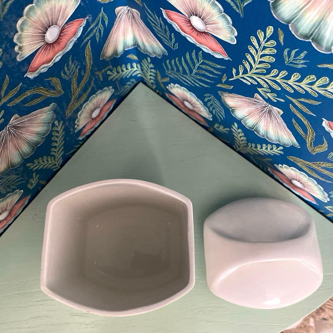 HBCM Béarn クレイユエモントロー バスク柄 陶器キャニスター【B】