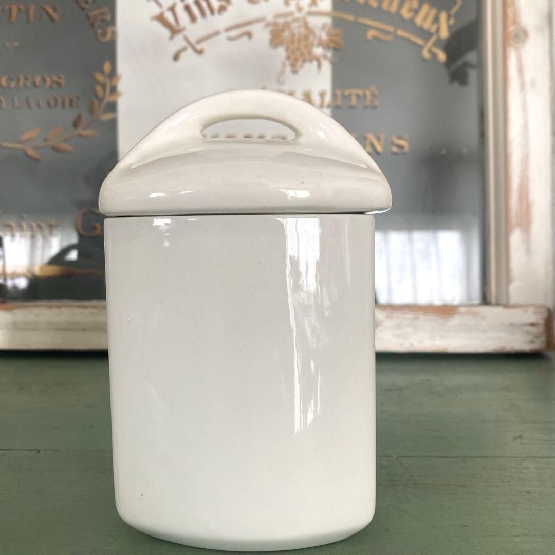 HBCM Béarn クレイユエモントロー バスク柄 陶器キャニスター【B】