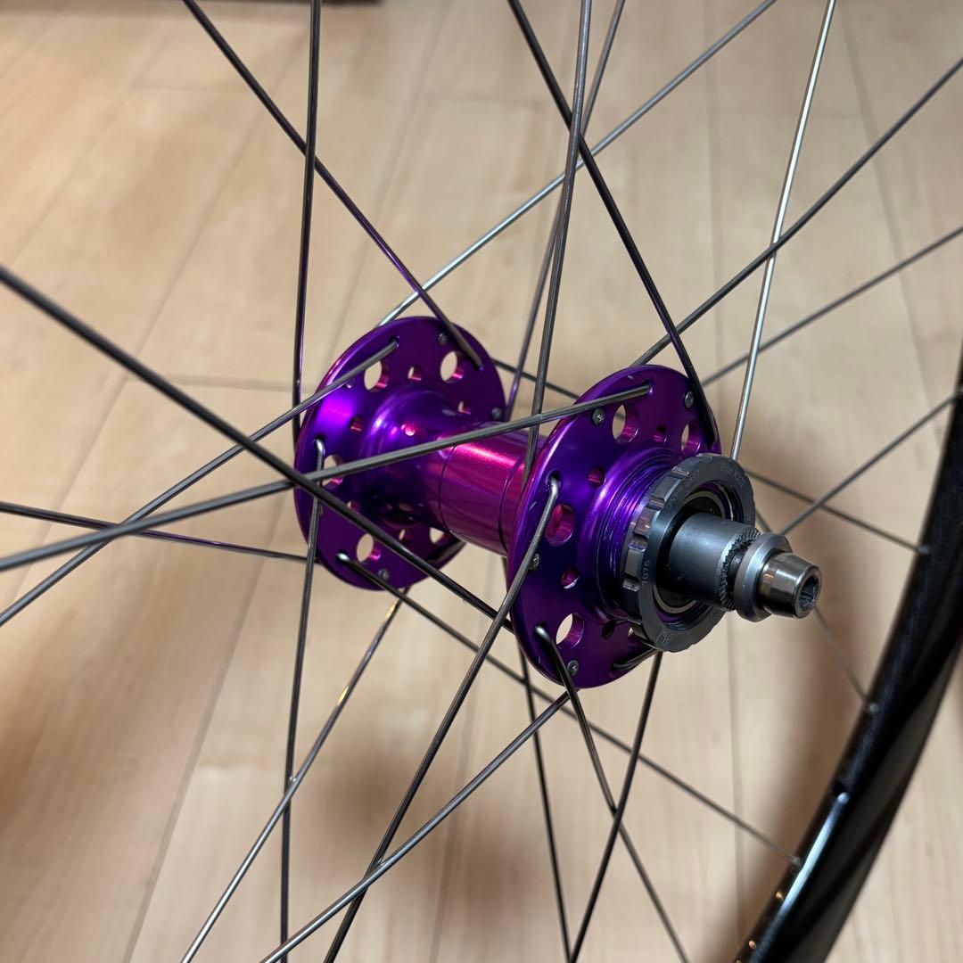 ピスト　手組みカーボンホイール前後　philwoodハブ dtswiss