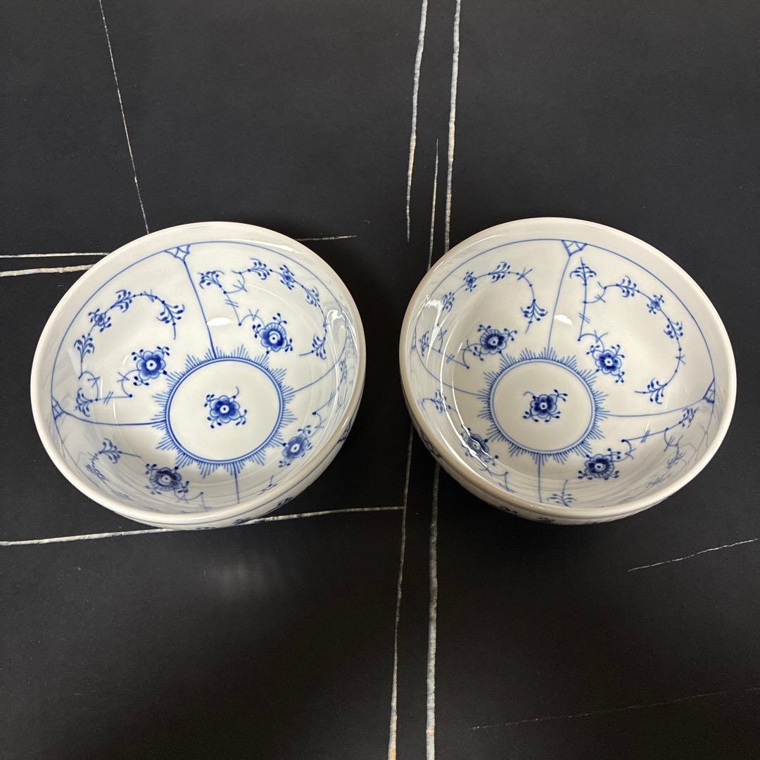 ロイヤルコペンハーゲン ブルーフルーテッド プレイン　ボウル　13センチ2個