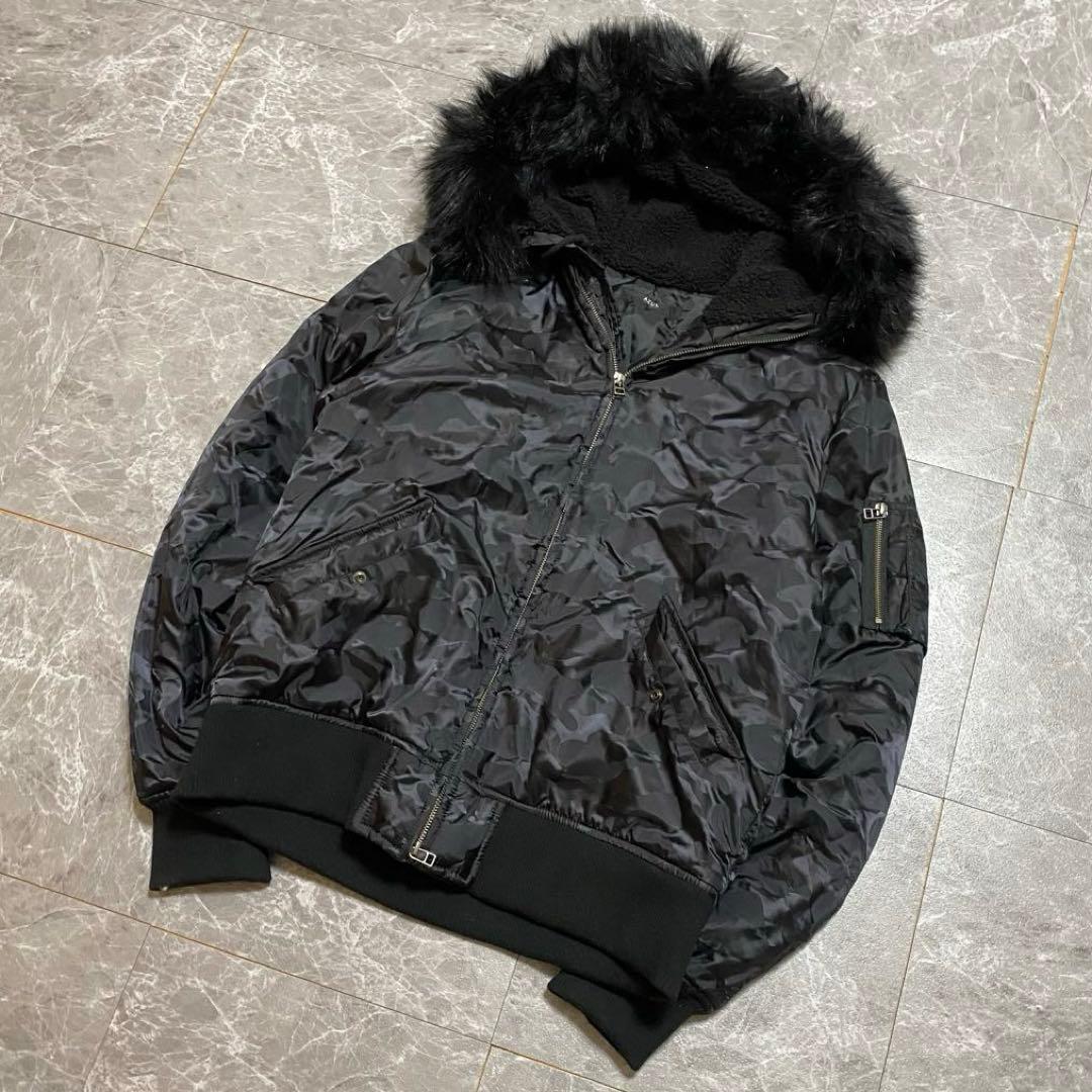 archive 短丈 ファー ミリタリージャケット N-2B 迷彩 y2k 平成