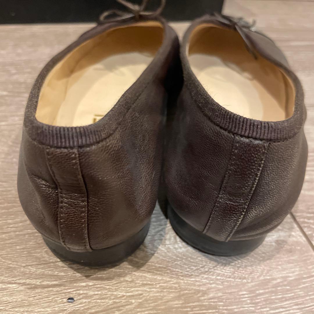 CHANEL バレエシューズ ブラウン/ブラック