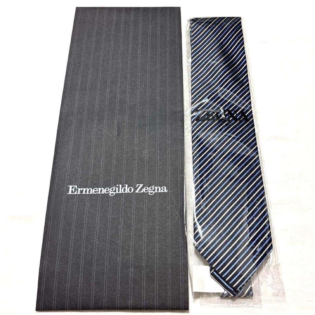 新品　ZEGNA ゼニア　ネクタイ　ストライプ　袋なし、