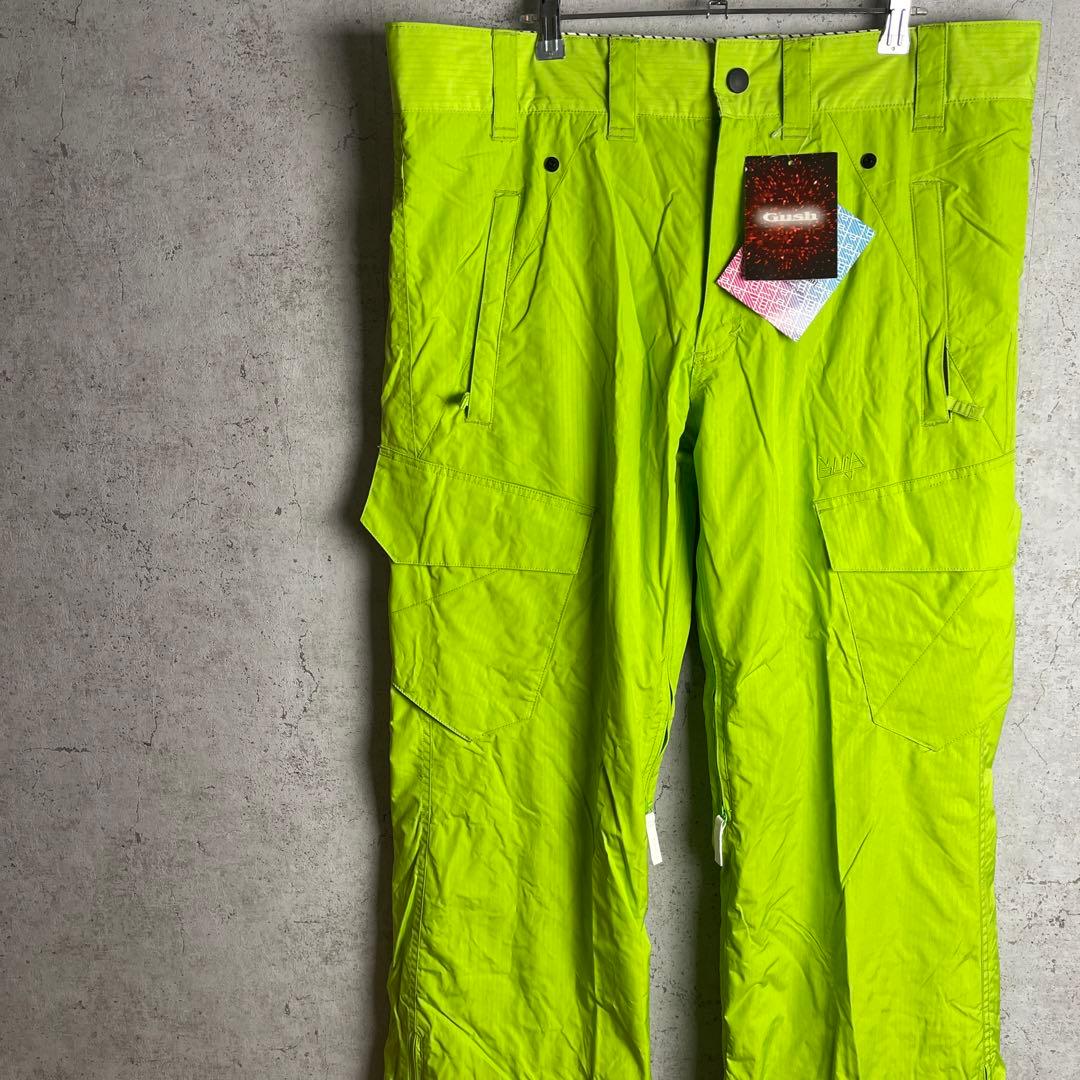 未使用品 ガッシュ GUSH スノーボード ウェア パンツ ライトグリーン XL