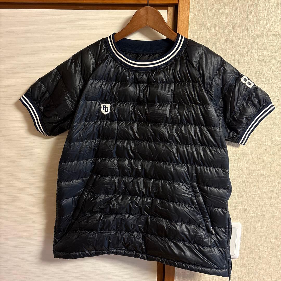 PEARLY GATES パデッドデザイン ダウンシャツ 89 サイズ2 黒