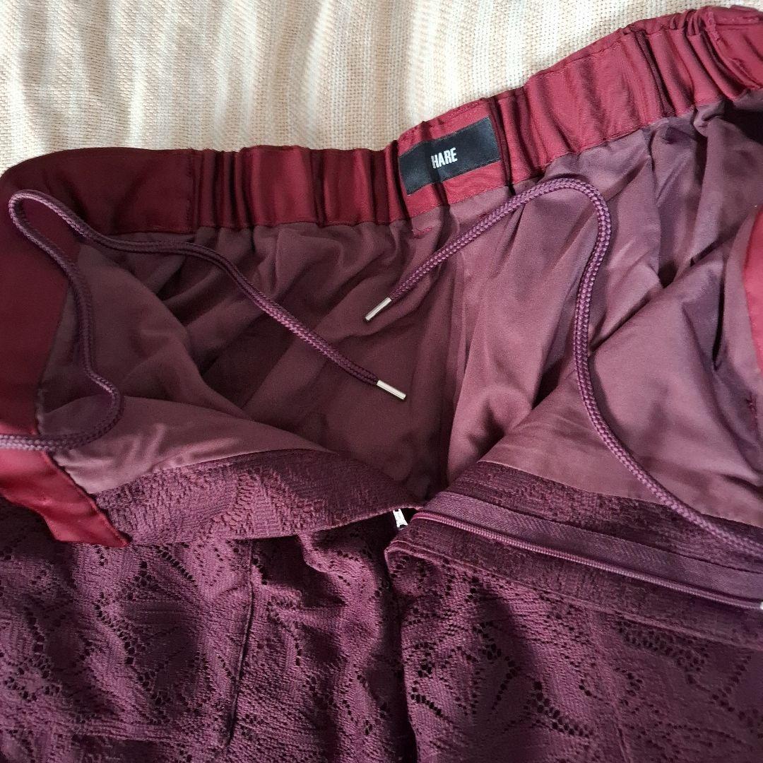HARE ボルドー レース パンツセットアップ