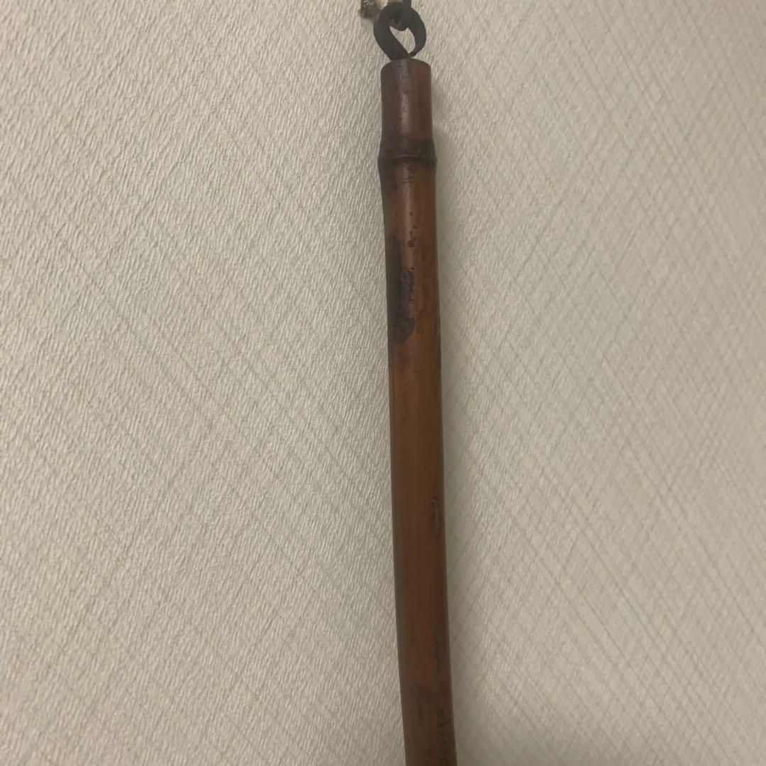 鉄製江戸時代油燈　竹製と鉄