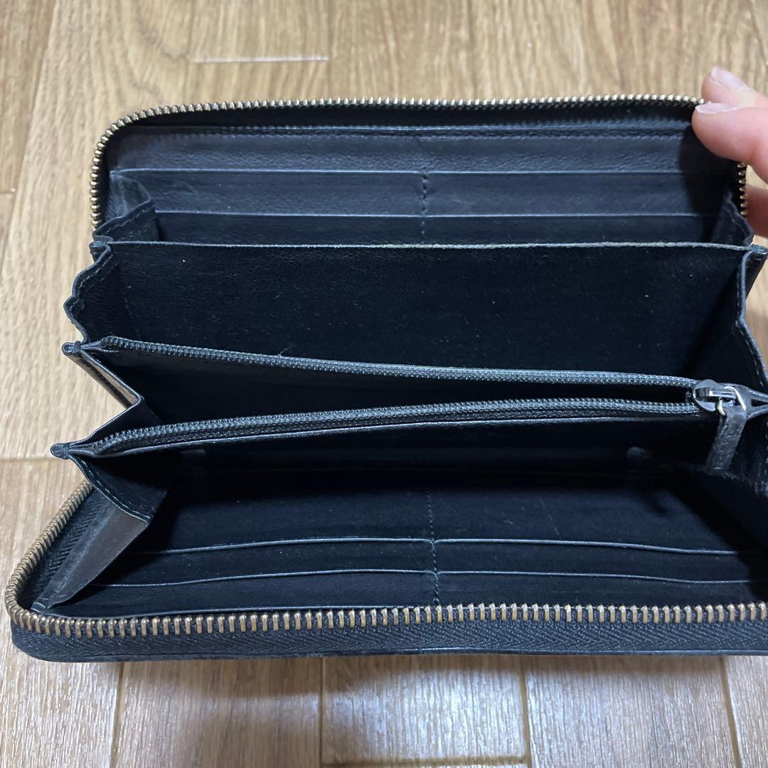 GUCCI グッチ ラウンドファスナー インターロッキング 長財布 ブラック
