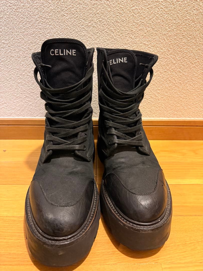 CELINE ブラックブーツ 厚底
