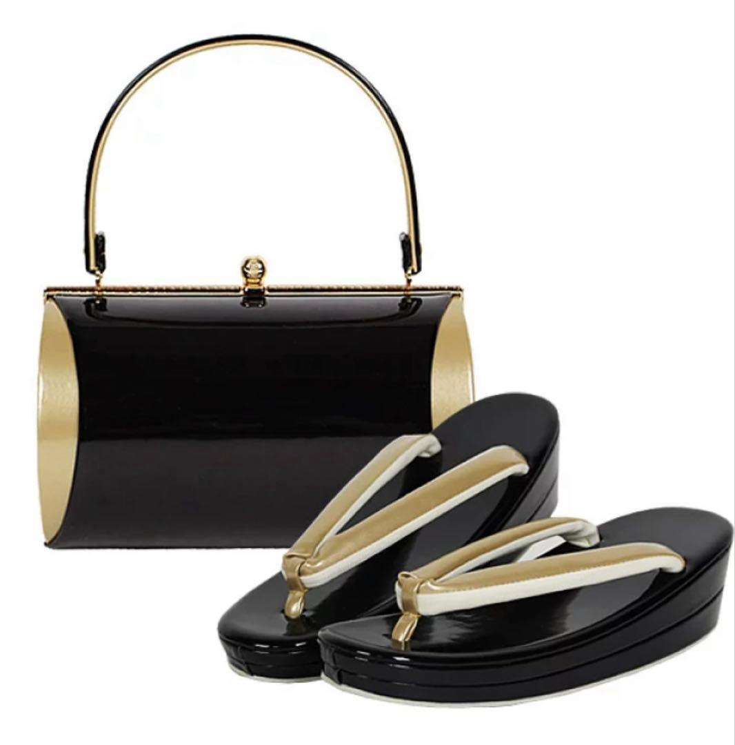 ☆成人式 卒業式 振袖 レディース 草履・バッグセット ブラック