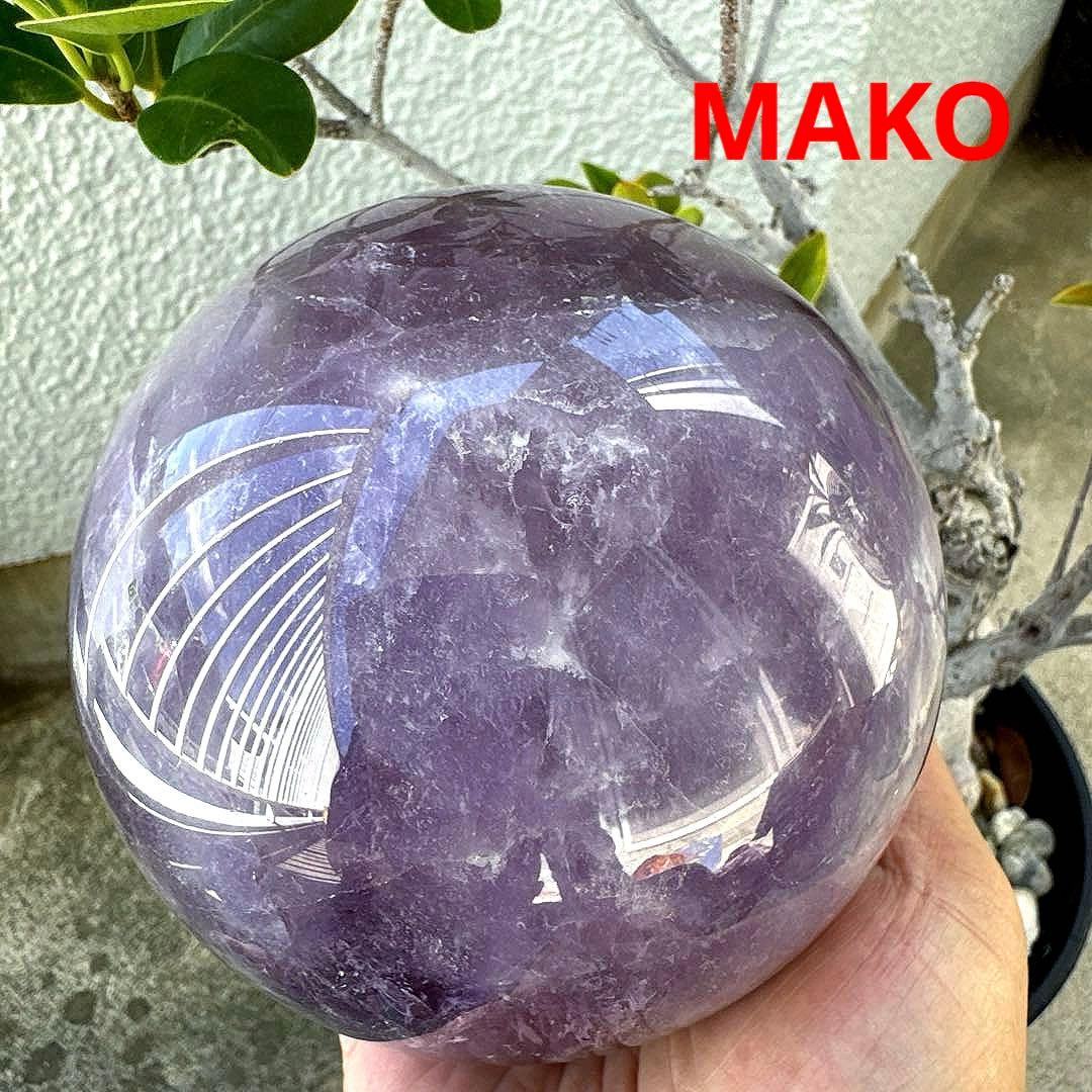 M1793☆アメジスト丸玉直径115mm2.2Kg☆天然石☆N50909
