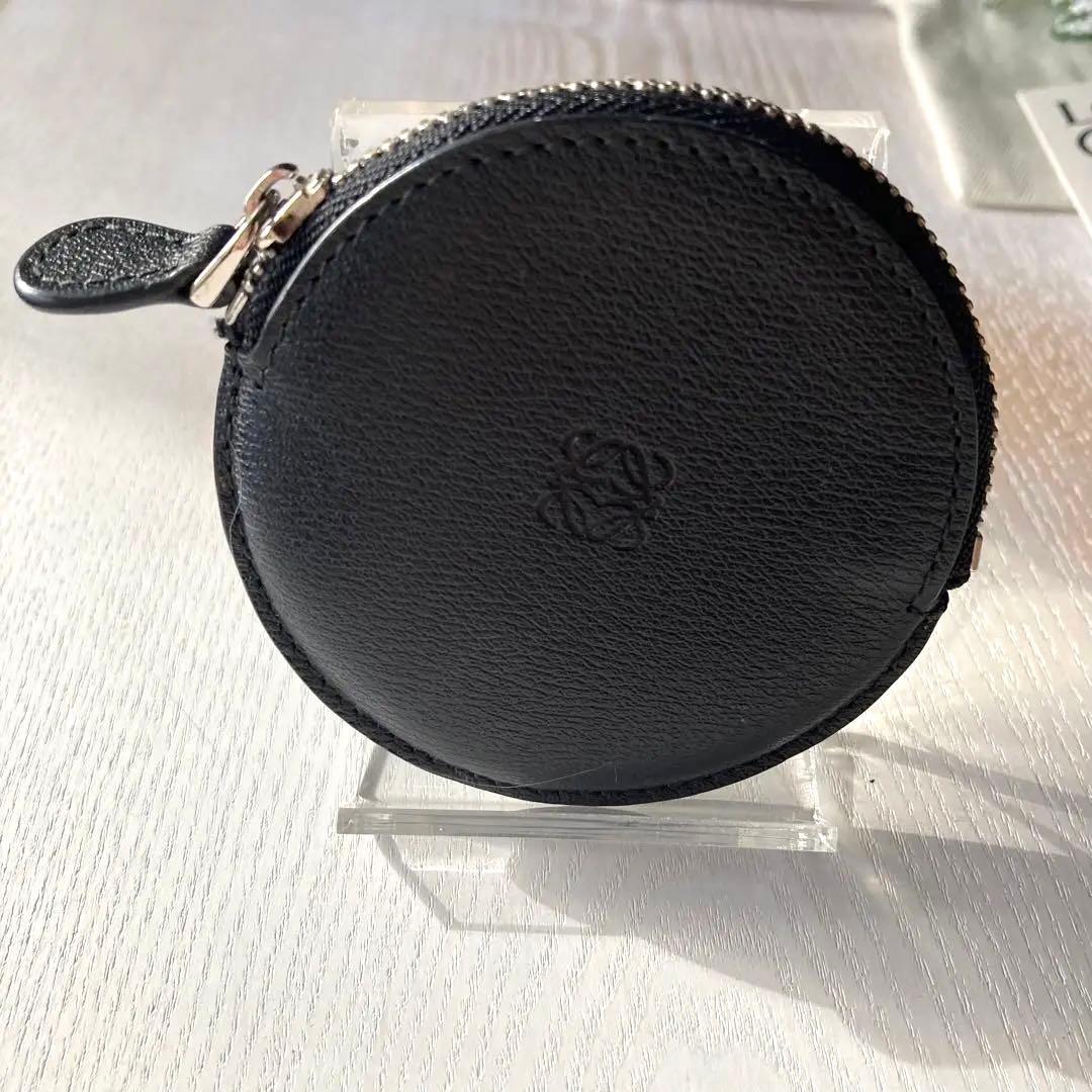 LOEWE ロエベ アナグラム ケース　丸型 ラウンド ジップ ブラック