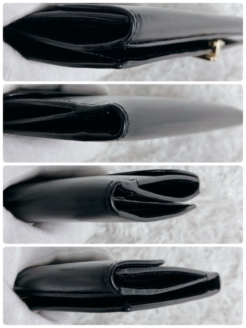 未使用品✨グッチ　長財布　オールド　ヴィンテージ　レザー　ゴールド金具　黒