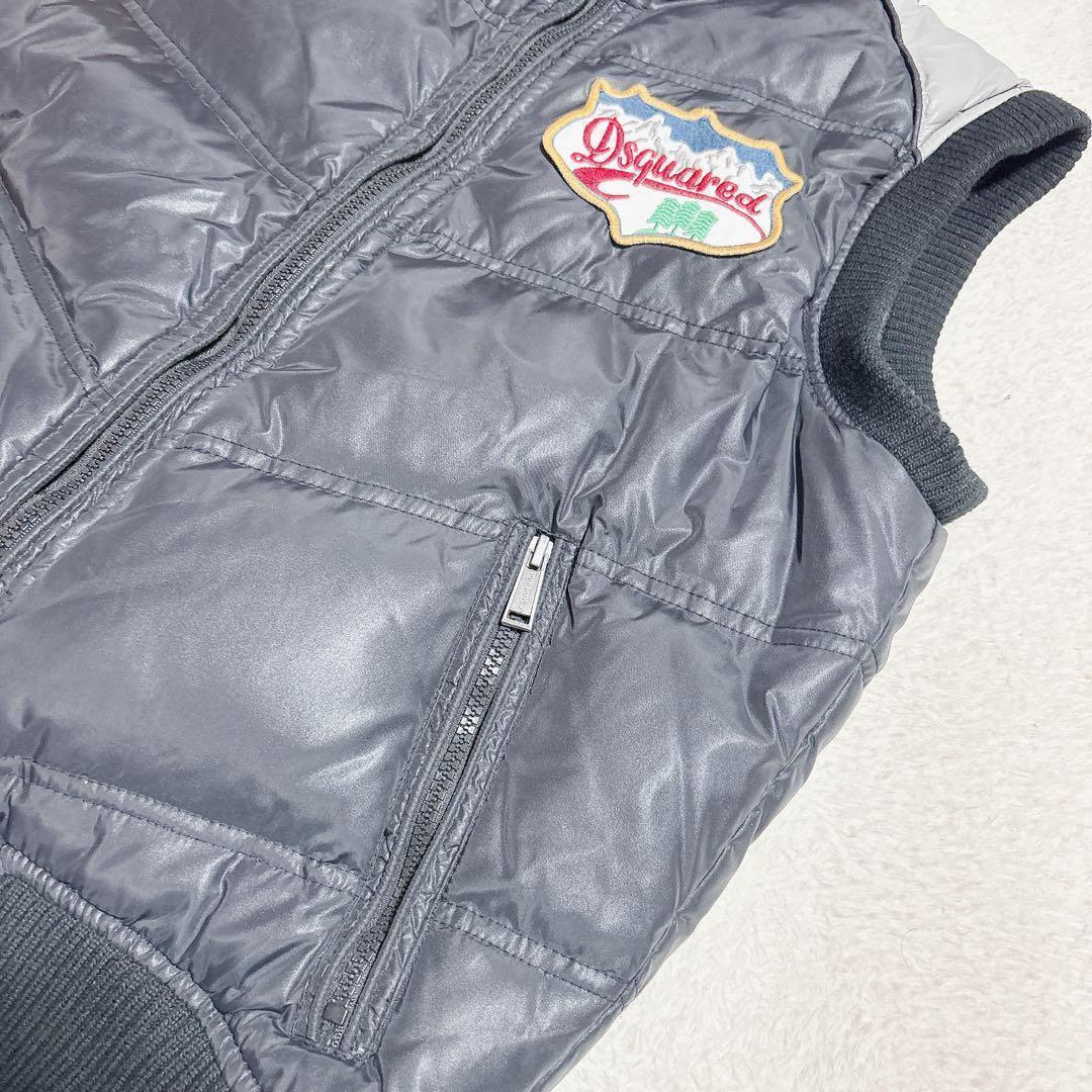 DSQUARED ディースクエアード ダウンベスト ワッペン 38 黒