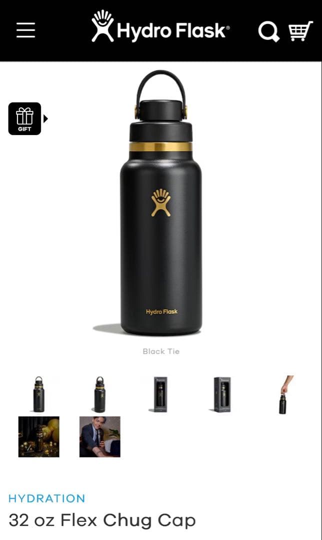 【限定品】ハイドロフラスク 32oz black tie