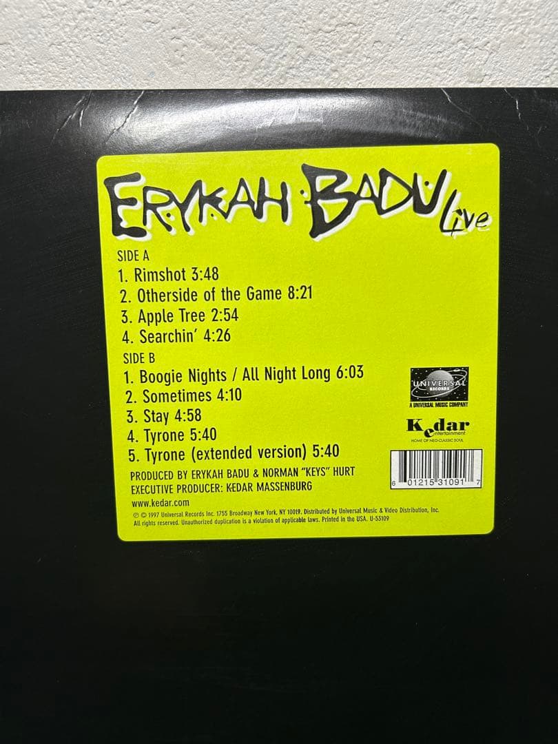 Erykah Badu Live レコード