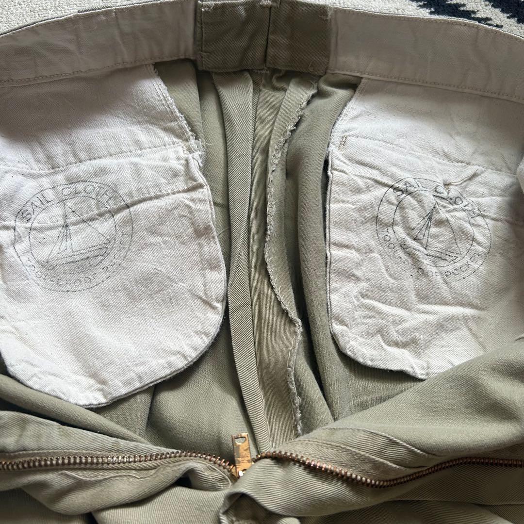 60s ヴィンテージ USA製 チノパン スタンプ グリッパー両爪 尿素 股マチ