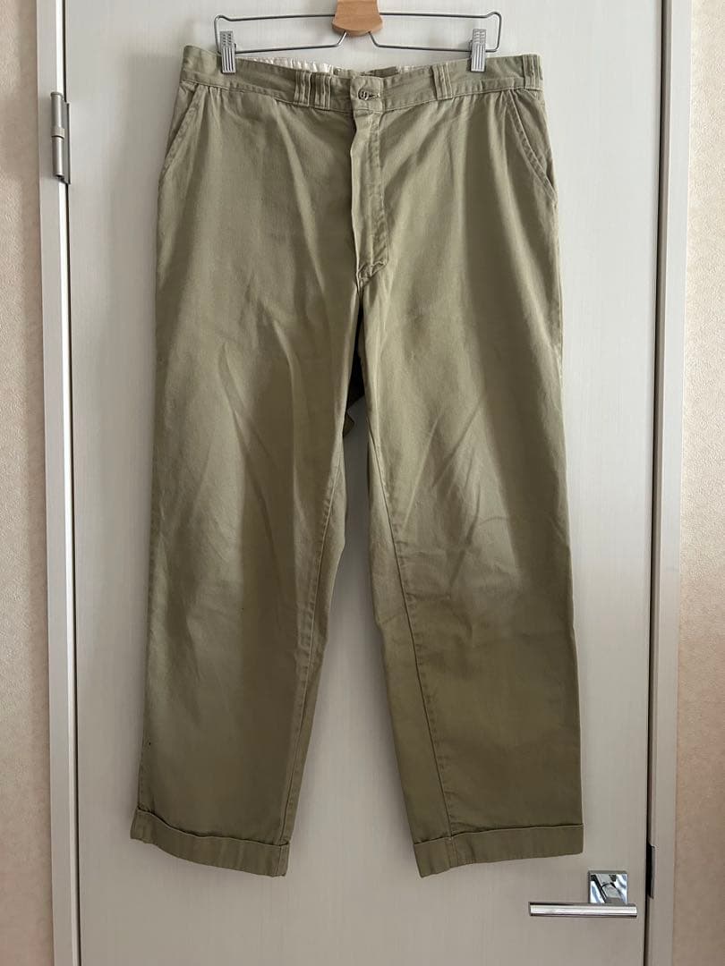 60s ヴィンテージ USA製 チノパン スタンプ グリッパー両爪 尿素 股マチ