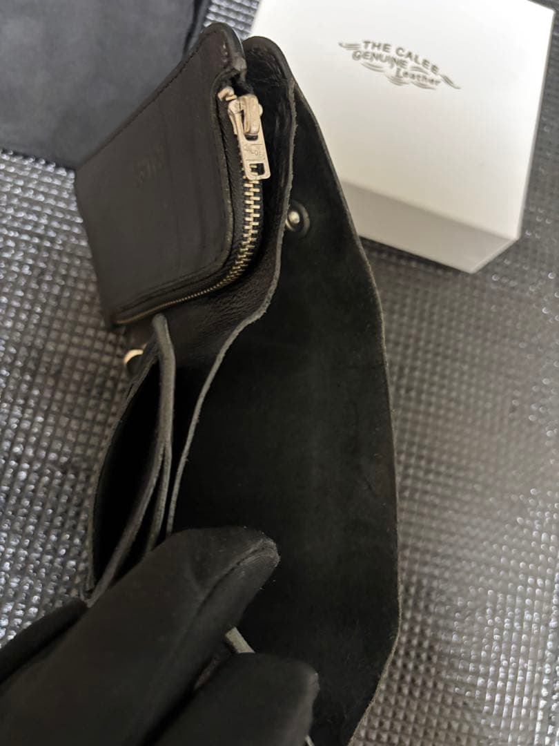 （激レア）CALEE ブラックレザー 三つ折り財布 山田蓮