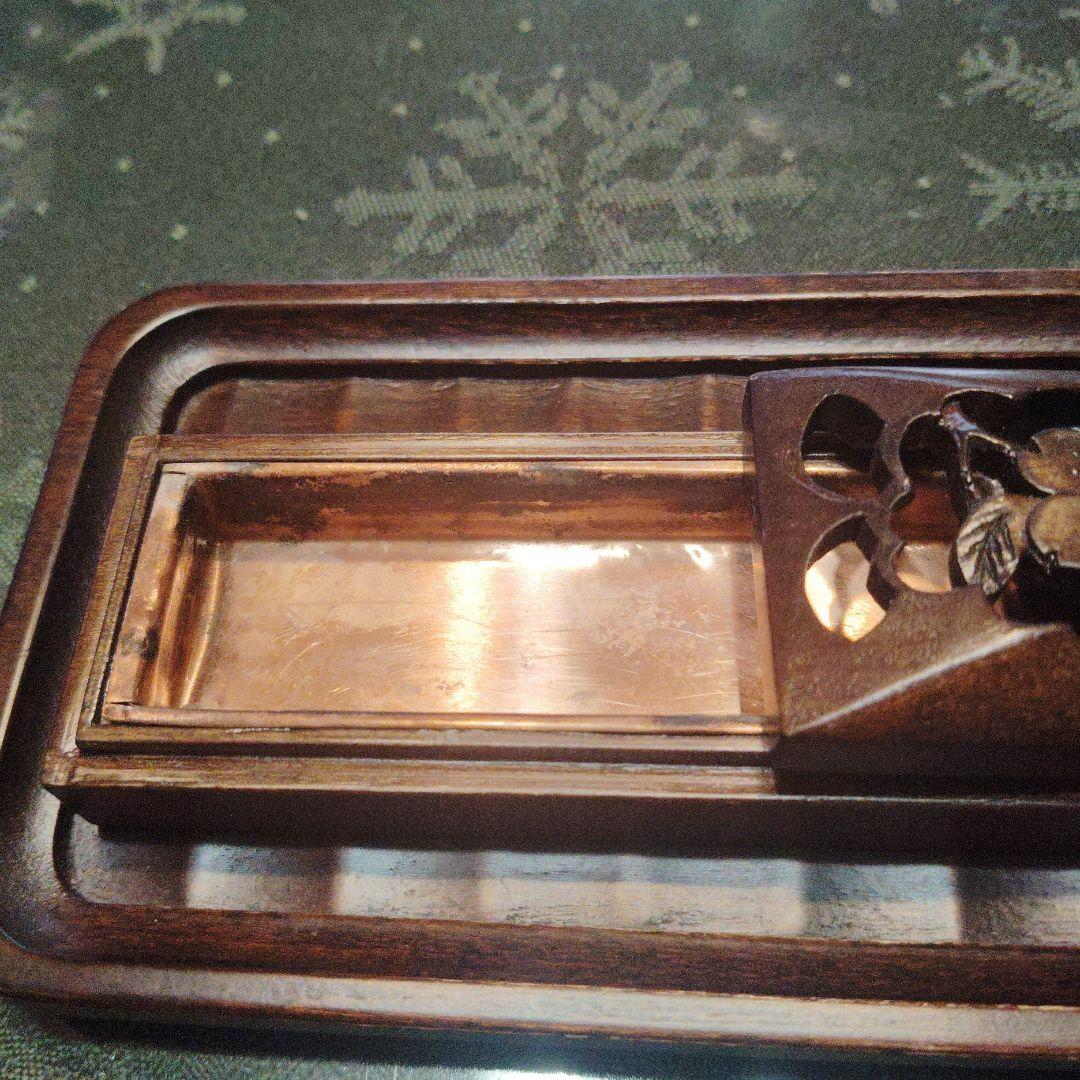 軽井沢彫り香炉&トレイ