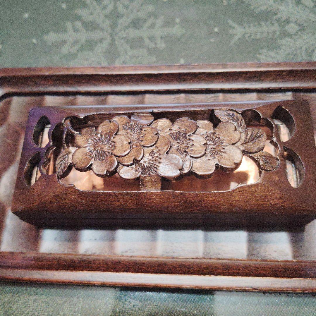 軽井沢彫り香炉&トレイ