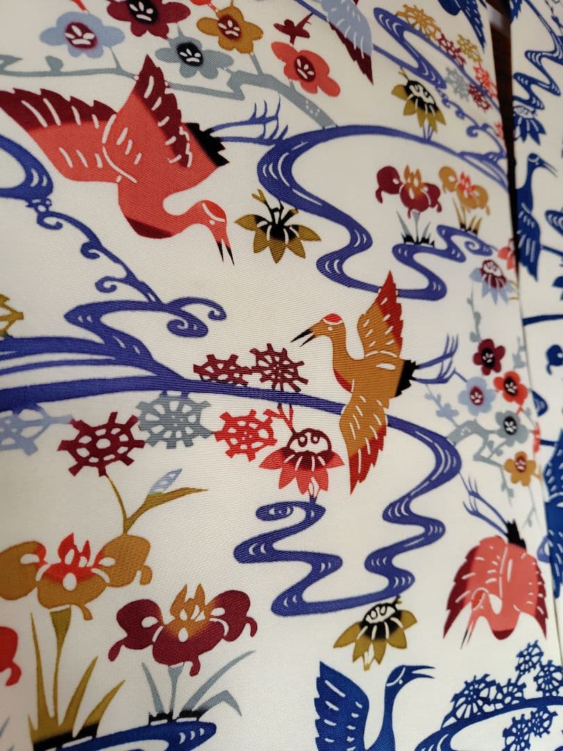 琉球紅型染め　上質の絹　名古屋帯