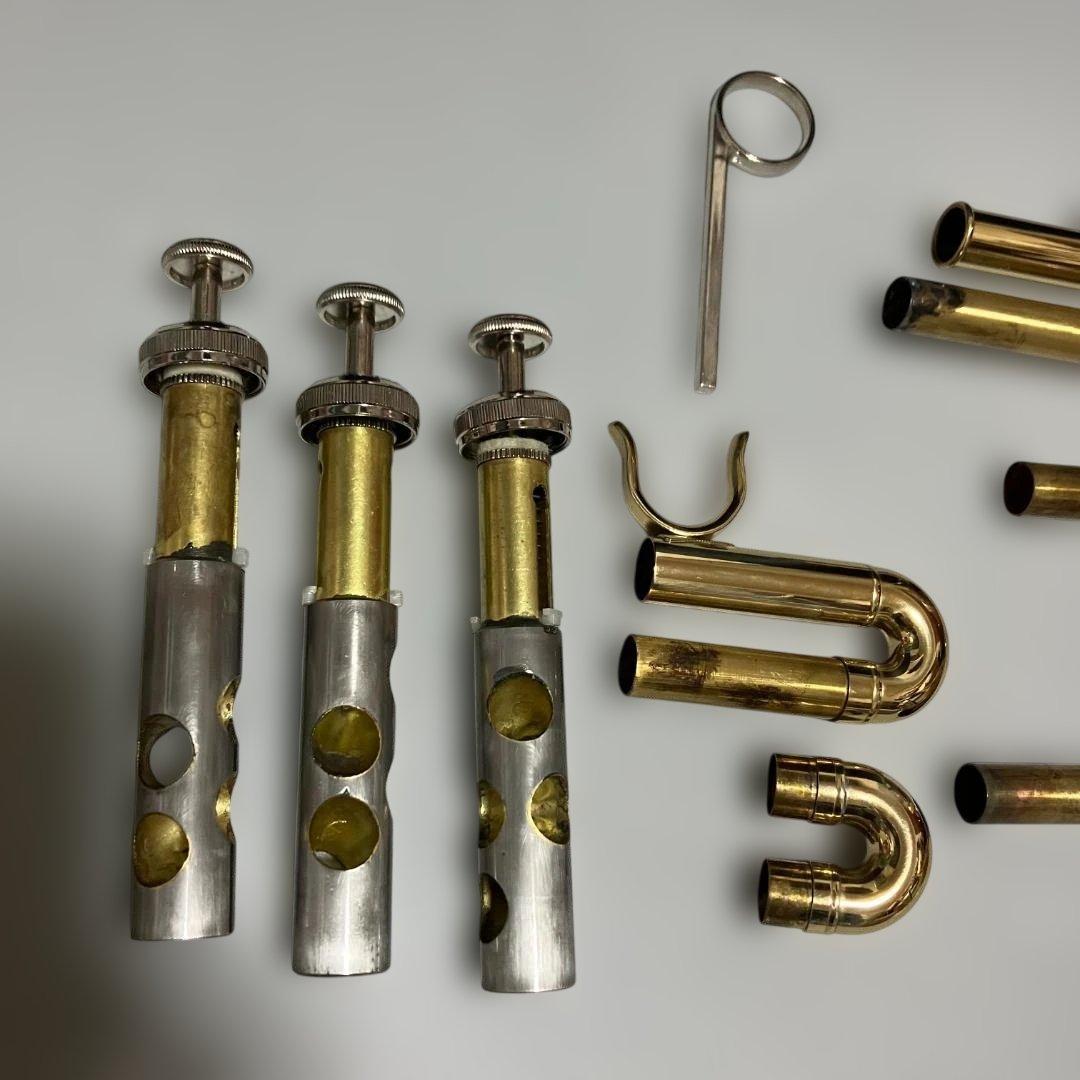 トランペット　本体　付属品　ケース　セット　ミュート付き　模様入り